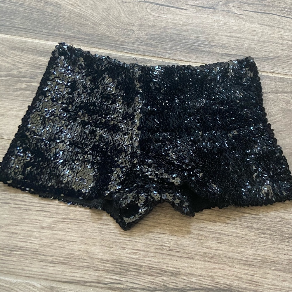 Black booty shorts